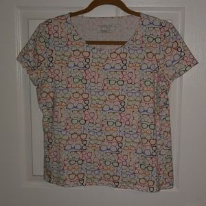 Women's knit glasses top